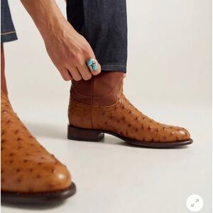 Tecovas The Duke Ostrich boots size 12EE.  1001 12EE 98009 V11 18B